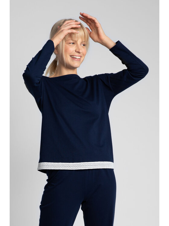 LaLupa LaLupa Piżama LA142 Granatowy Comfort Fit