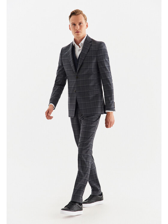 Pako Lorente Pako Lorente Spodnie garniturowe P22WP-6G-032 Szary Slim Fit