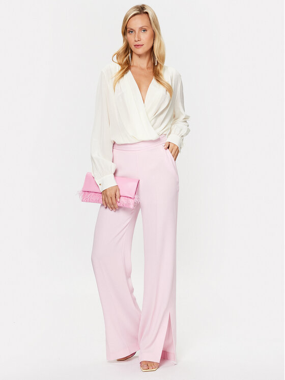 Liu Jo Liu Jo Spodnie materiałowe CA3176 T2506 Różowy Regular Fit