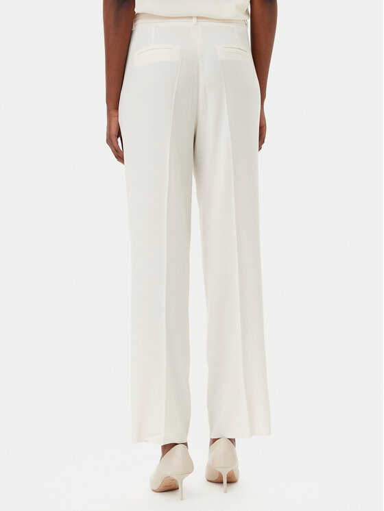 Marella Marella Pantaloni din material Lello 2513131152200 Alb Regular Fit