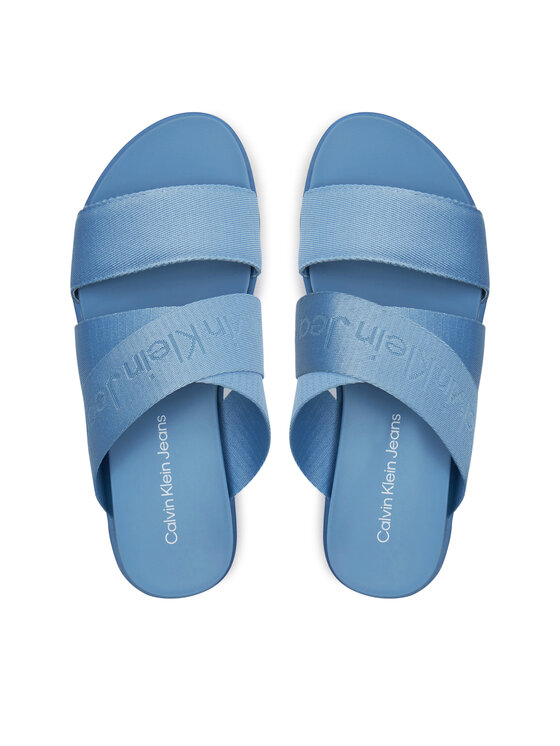 Calvin Klein Jeans Calvin Klein Jeans Šľapky Flatform Sandal Webbing In Mr YW0YW01361 Modrá