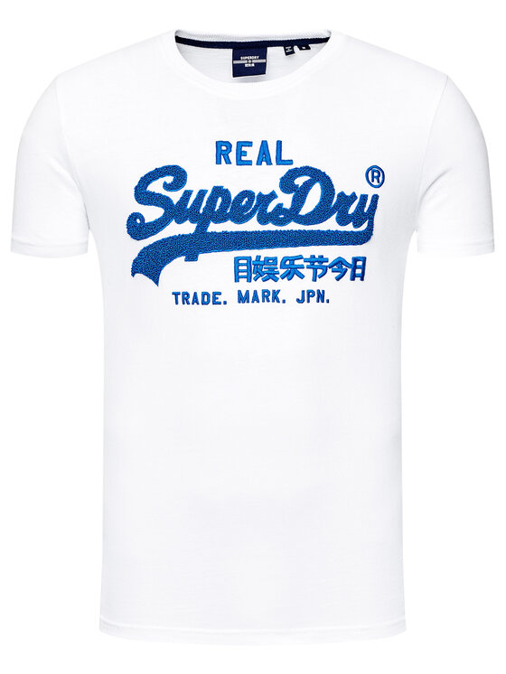 Superdry Superdry T-Shirt Vl Chenille Tee M1011005A Weiß Regular Fit
