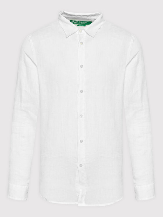 United Colors Of Benetton Camicia 5BKU5QJG8 Bianco Regular Fit Modivo