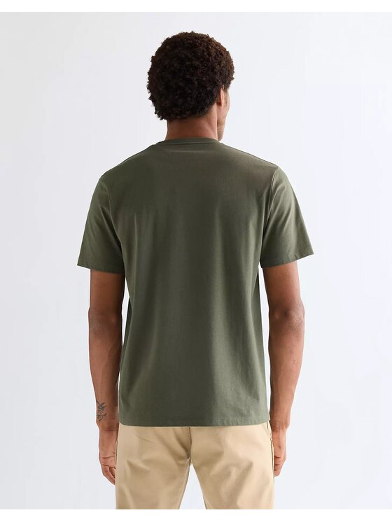 Wrangler Wrangler T-Shirt AMERICANA TEE Zielony Regular Fit