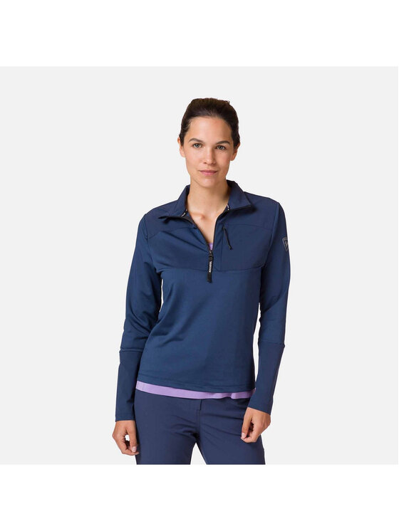 Rossignol Rossignol Bluza W Skpr 1/2 Zip Sweat Granatowy Regular Fit