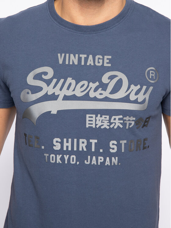 Superdry Superdry T-Shirt Shop Bonded M1010100A Σκούρο μπλε Regular Fit