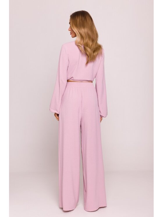 Made of Emotion Made of Emotion Top M861 Różowy Cropp Fit