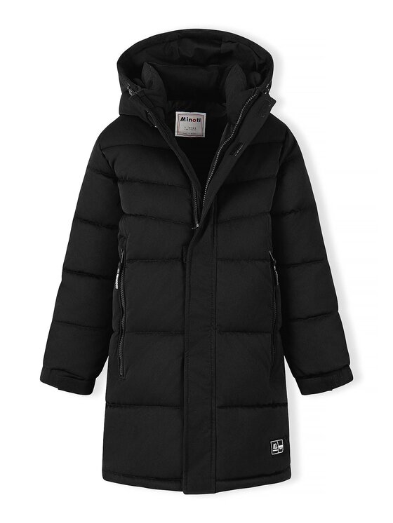 minoti minoti Kurtka zimowa 33COAT524 Czarny Longline Fit