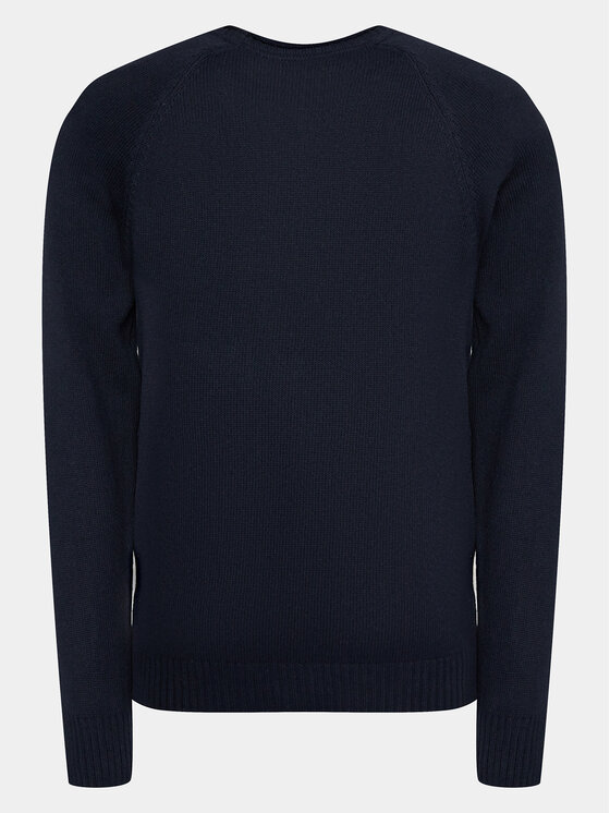 INDICODE INDICODE Sweter Santoro 35-718 Granatowy Regular Fit