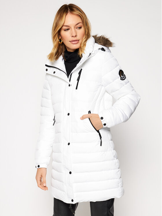 Superdry Superdry Μπουφάν χειμωνιάτικο Super Fuji W5010285A Λευκό Regular Fit