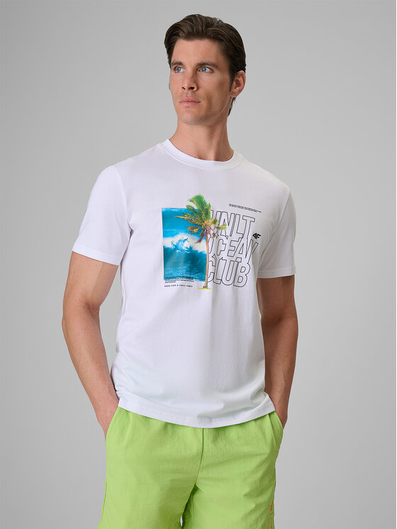 4F 4F T-Shirt SUMMER CODE Biały Regular Fit