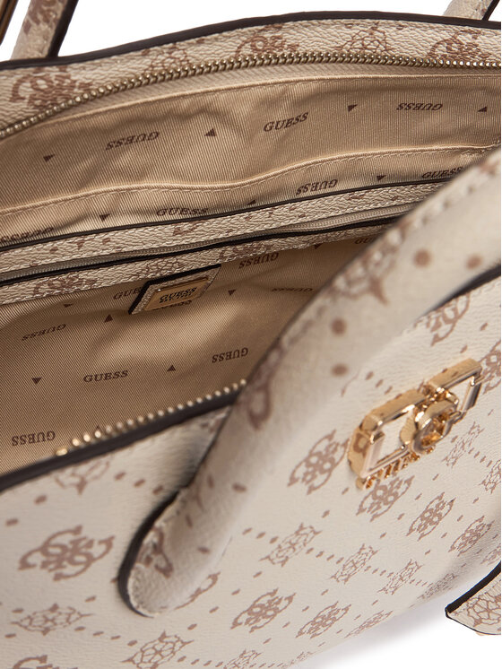 Guess Guess Geantă Emelie Logo HWGP99 28060 Écru