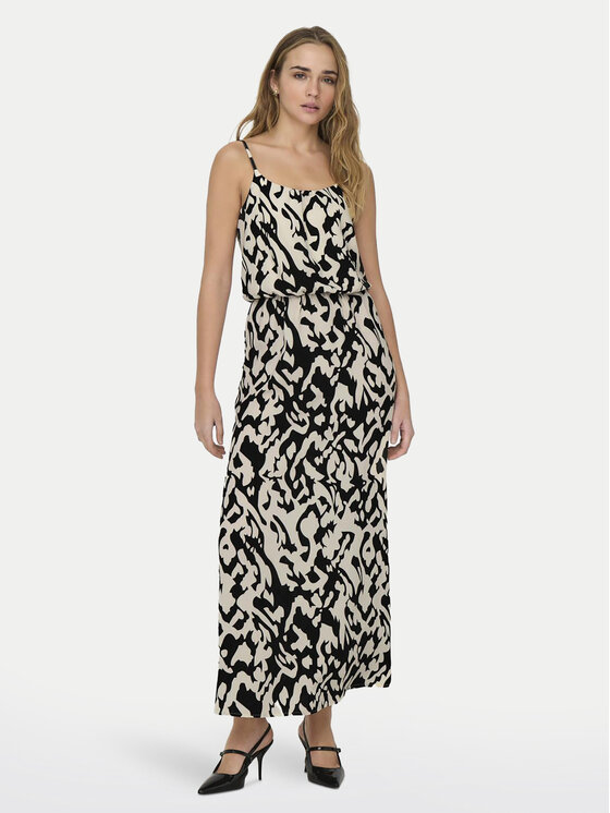 ONLY ONLY Poletna obleka Winner 15177381 Écru Regular Fit