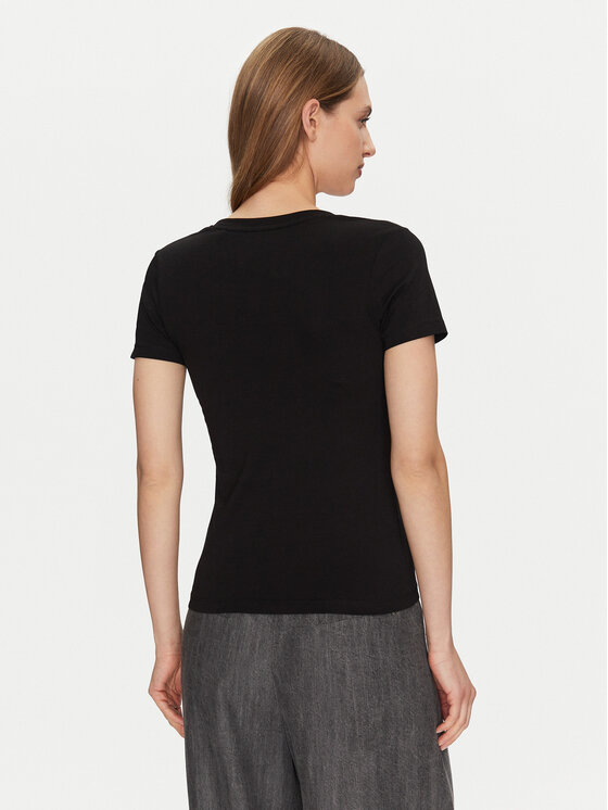 Guess Jeans Guess Jeans T-Shirt W4YI23 J1314 Schwarz Slim Fit
