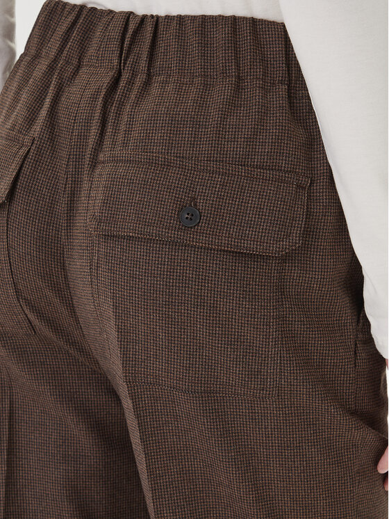 Weekend Max Mara Weekend Max Mara Kalhoty z materiálu Hataley 2525136022 Hnědá Regular Fit