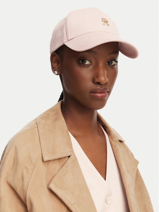 Tommy Hilfiger Tommy Hilfiger Kapa s šiltom Th Elevated Chic Cap AW0AW17631 Roza