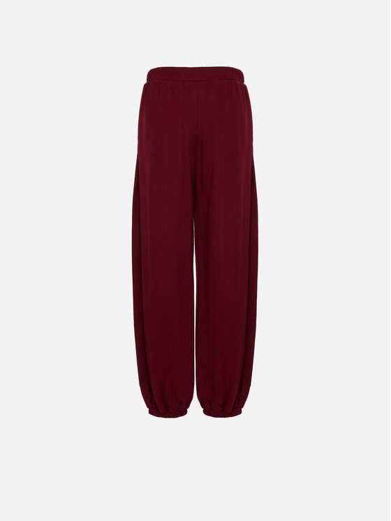 La Mania La Mania Spodnie dresowe ALYA Bordowy Oversize