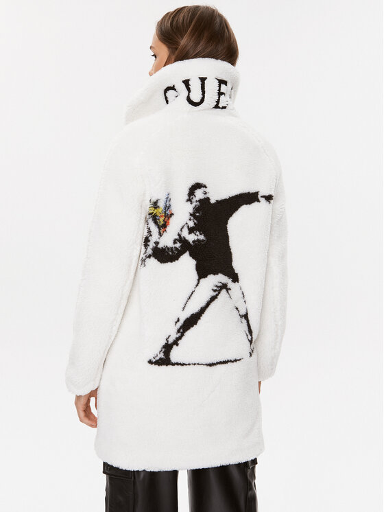 Guess Guess Futro W3BL67 WF8R2 Écru Regular Fit