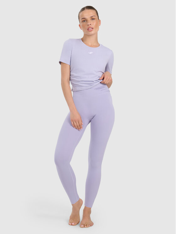 4F 4F Legginsy YOGA Niebieski jasny Slim Fit