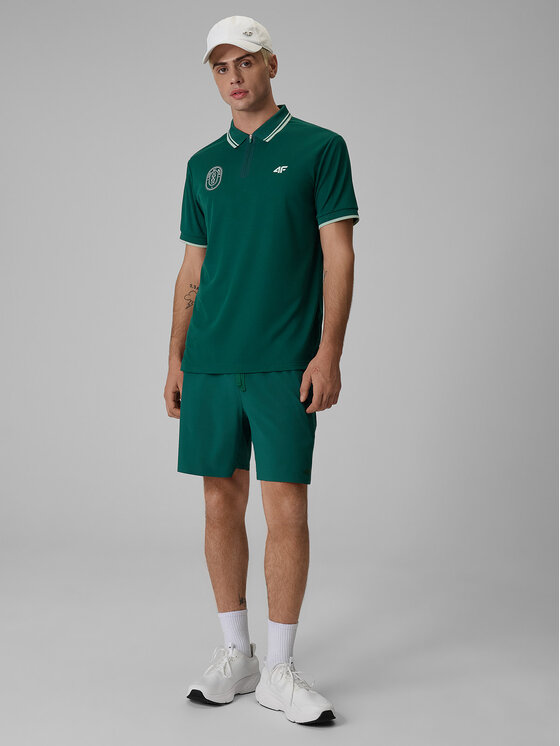 4F 4F Koszulka techniczna SERVE & SMASH Zielony ciemny Regular Fit