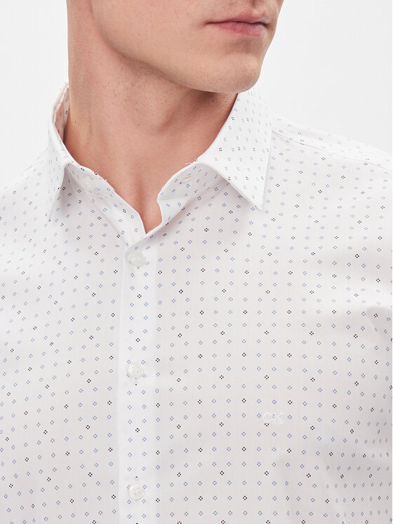 Calvin Klein Calvin Klein Cămașă K10K112298 Alb Slim Fit