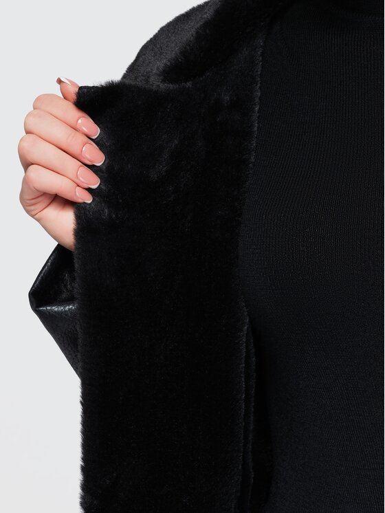 Ombre Ombre Płaszcz przejściowy OW-CT-E0040 Czarny Relaxed Fit