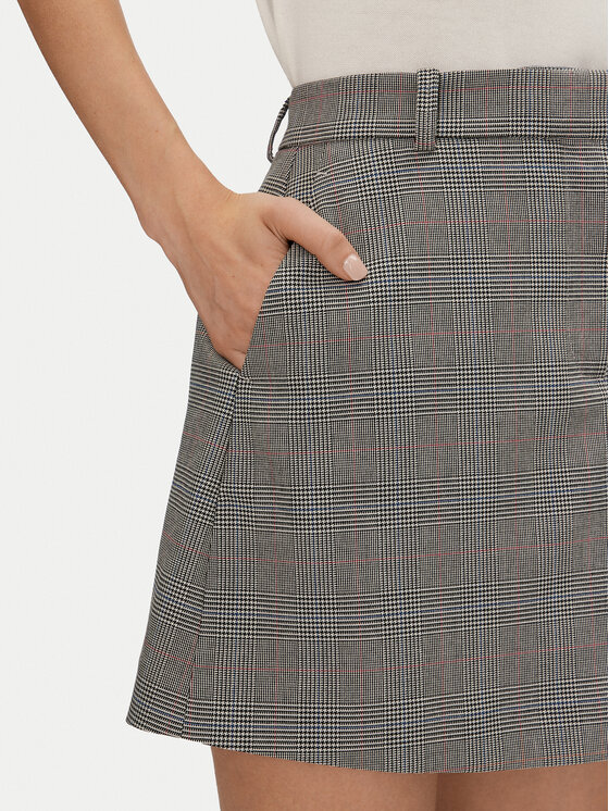 Tommy Hilfiger Tommy Hilfiger Trapéz szoknya WW0WW42249 Szürke Regular Fit