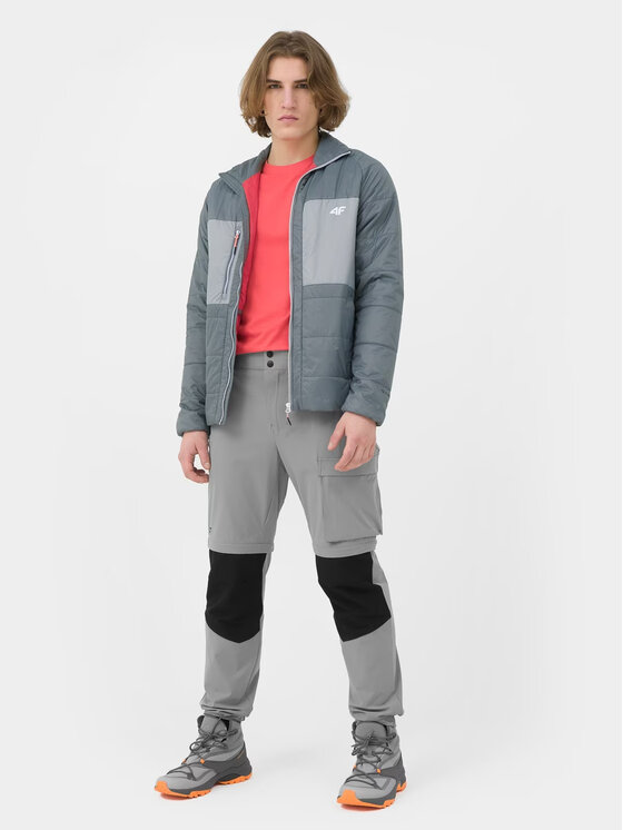 4F 4F Giubbotto piumino 4FSS23TDJAM053-24S Grigio Regular Fit