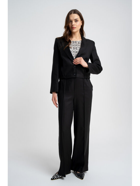 CLICK CLICK Παντελόνι υφασμάτινο 30-345 Μαύρο Loose Leg