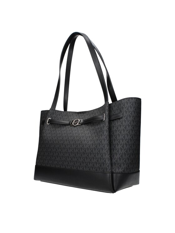 Michael Kors Michael Kors Torebka Black Fabric Shoulder Czarny