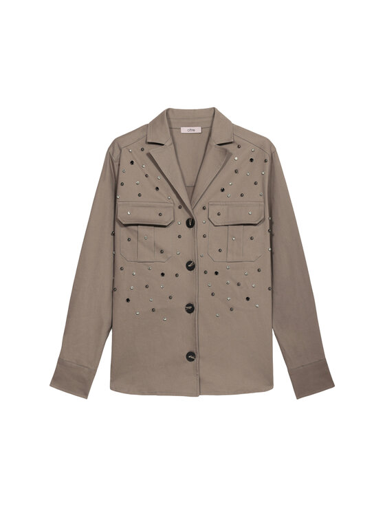 Oltre Oltre Koszula 5029R003124N002 Écru Regular Fit