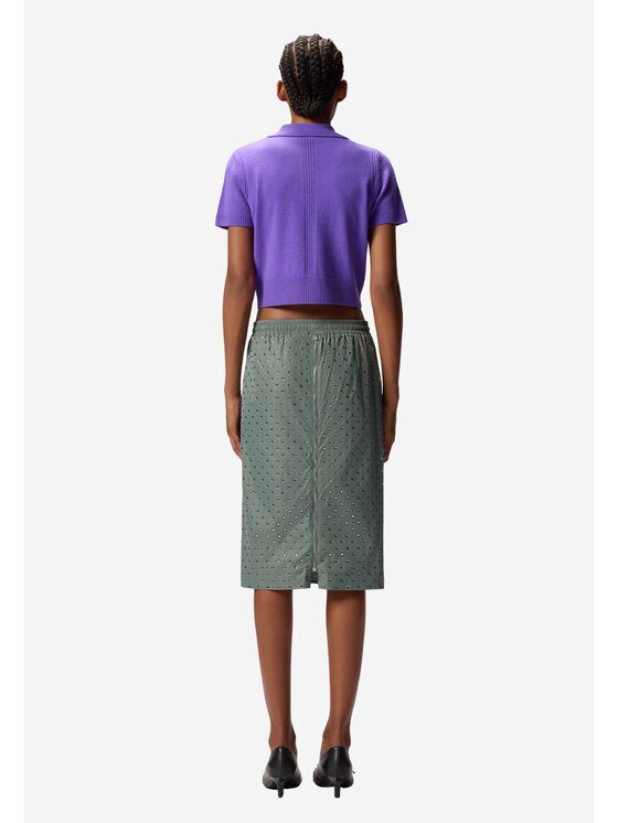 PINKO PINKO Gonna Alona gonna diagonale Verde Regular Fit