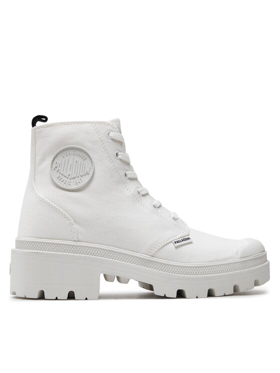 Palladium Palladium Schnürstiefeletten Pallabase Twill 96907-141-M Weiß