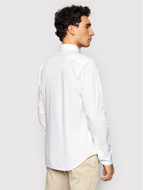 La Martina La Martina Πουκάμισο Poplin CCMC01 PP003 Λευκό Regular Fit