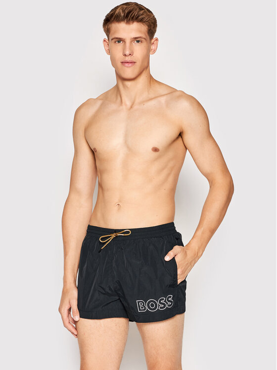 BOSS Boss Szorty kąpielowe Mooneye 50469280 Czarny Regular Fit