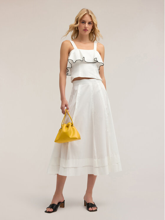 Motivi Motivi Top D746Q000469N011 Bianco Regular Fit