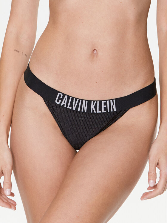 Calvin Klein Swimwear Spodnji del bikini KW0KW02019 Črna