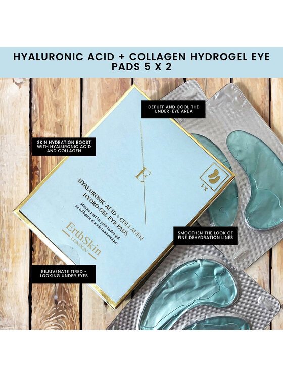 Erthskin London Erthskin London Kwas Hialuronowy + Kolagen Hydrożelowe Płatki pod Płatki pod oczy