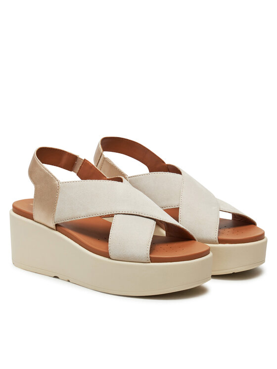 Geox Geox Sandały Donna D45M1B-022NF C5V2L Beżowy