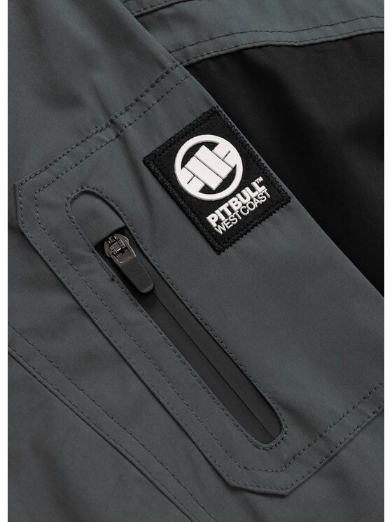 PITBULL PITBULL Kurtka przejściowa Kurtka przejściowa męska z kapturem 2 Color Longwood M Czarny Regular Fit