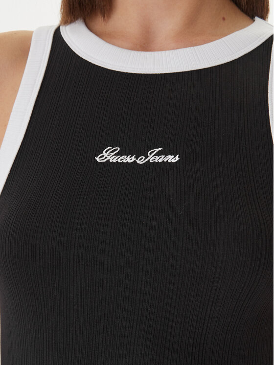 Guess Jeans Guess Jeans Top W6GPZ8 KF641 Czarny Slim Fit