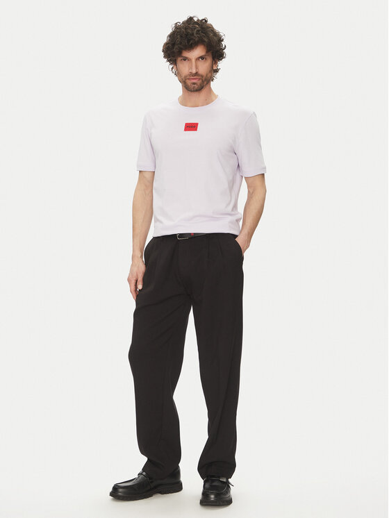 HUGO HUGO Тишърт Diragolino212 50447978 Виолетов Regular Fit
