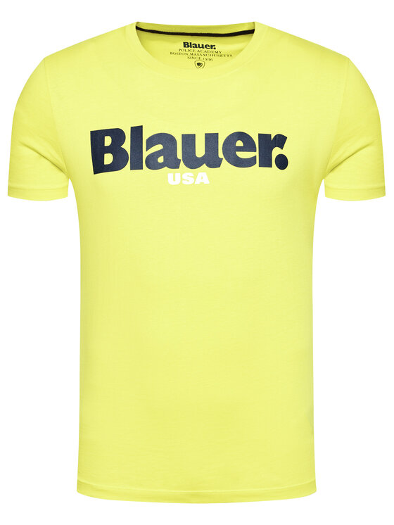 Blauer T Shirt Usa 21SBLUH02128 004547 Gelb Regular Fit Modivo