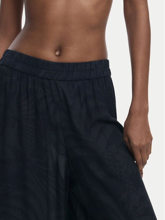 Desigual Desigual Παντελόνι Palazzo 25SWMW02 Μαύρο Wide Leg