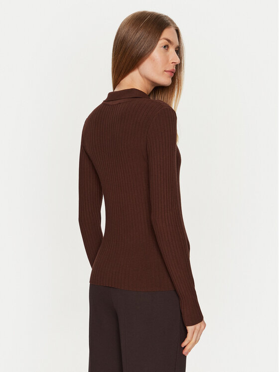 ViCOLO ViCOLO Svetr 22095S Hnědá Slim Fit