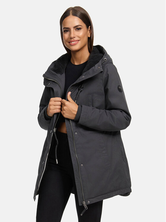 Navahoo Navahoo Kurtka zimowa Winterfunke Czarny Regular Fit