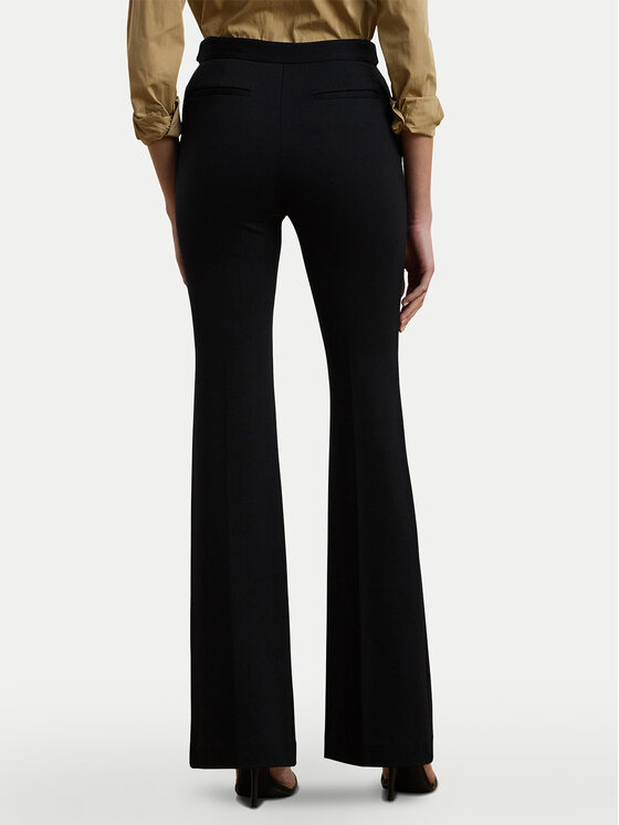 LAUREN RALPH LAUREN LAUREN RALPH LAUREN Kalhoty z materiálu 200971132001 Černá Bootcut Fit