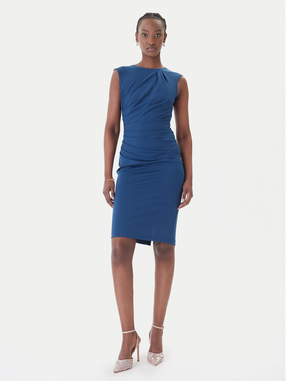 Rinascimento Rinascimento Rochie cocktail CFC0127683003 Albastru Slim Fit