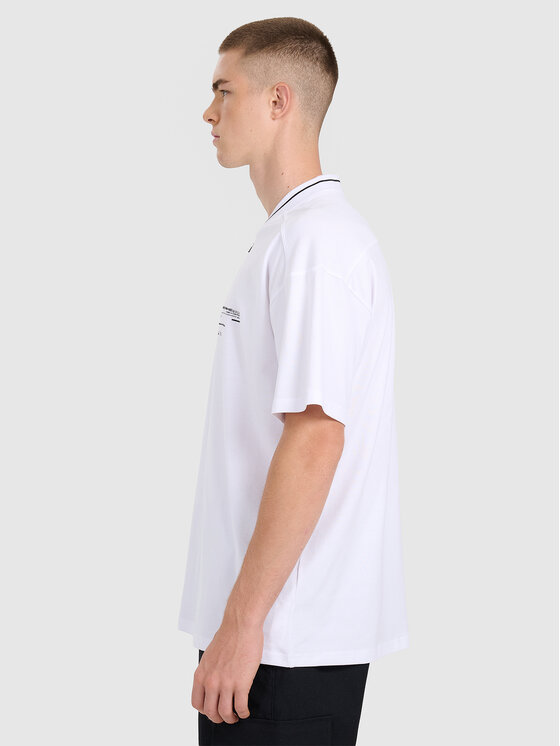 4F 4F Polo DUO DYNAMICS Biały Oversize