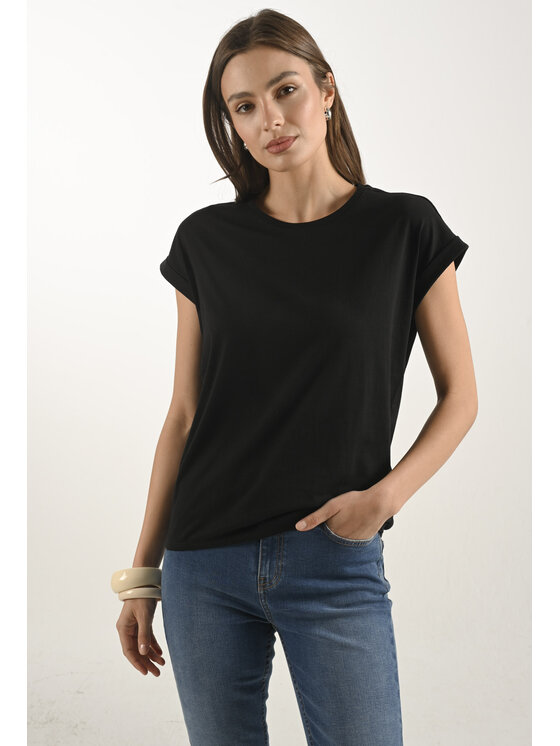 Femestage Femestage Tričko Femestage AB BASE TSH1531-020 Čierna Regular Fit